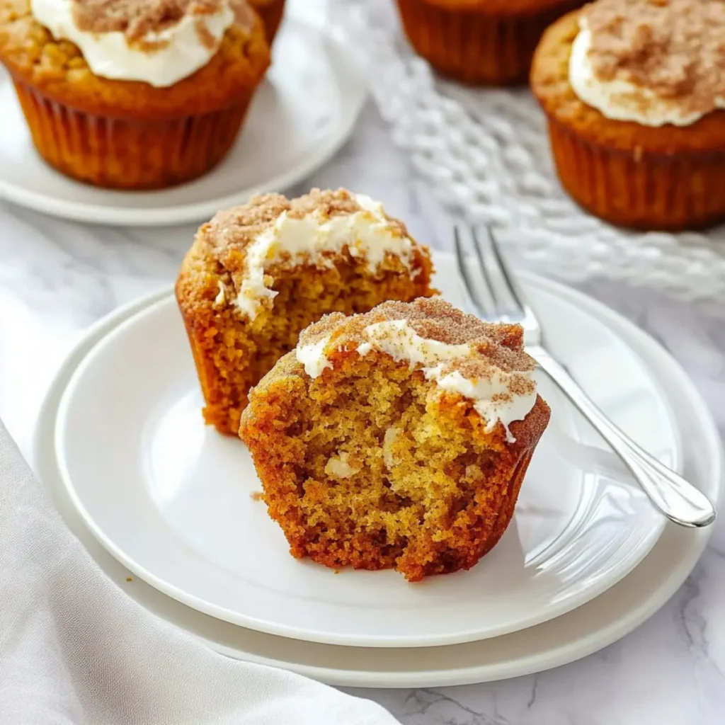 Cinnamon Cream Cheese Pumpkin Muffins