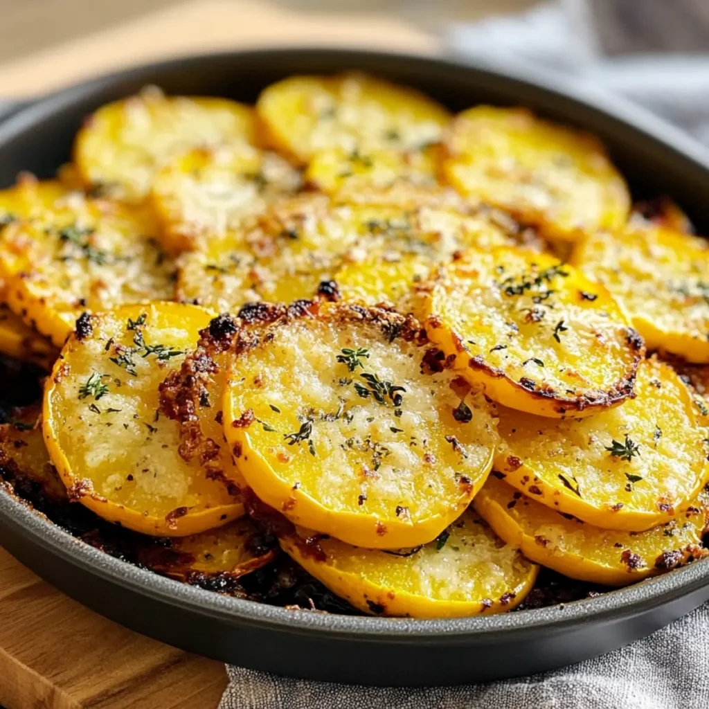 Whip Up a Quick and Cheesy 🧀 Parmesan Baked Yellow Squash! 😋