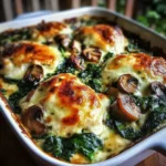 Effortless Low-Carb Chicken Bake: Spinach & Mushroom Delight