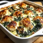 Easy Low-Carb Chicken Spinach Mushroom Bake - The Homemade Bite