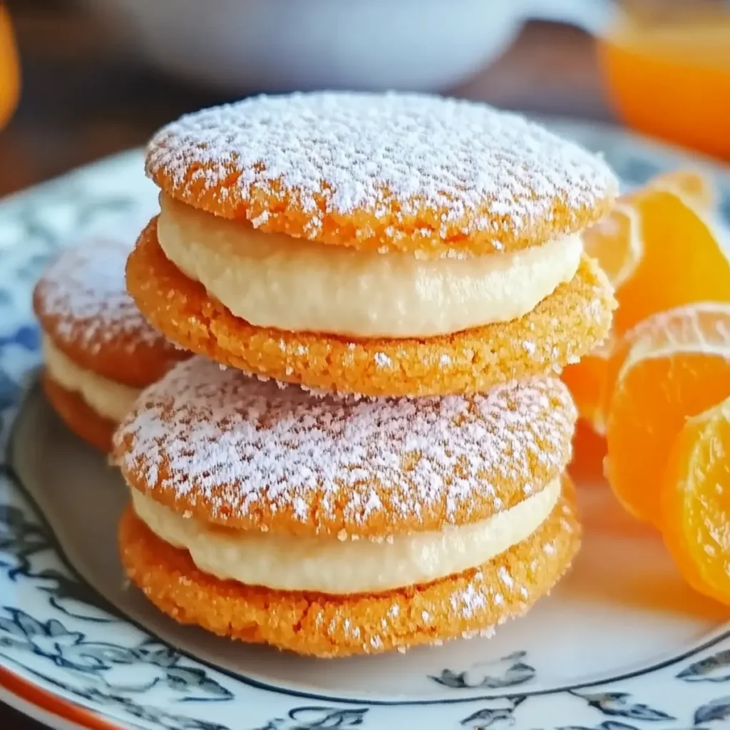 Clementine Cream Cookie Sandwiches - Savory Splash