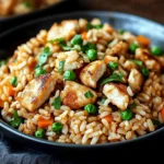 High Protein Crispy Garlic Chicken Fried Rice Recipe for Dinner