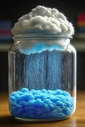 🌧️ Make a Rain Cloud in a Jar – A Fun & Easy Science Experiment for Kids! ☁️✨ - Savory Splash