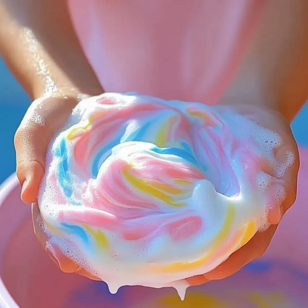 Cornstarch and Dish Soap Bubble Dough: Squishy, Stretchy, Sensory Magic! - Savory Splash