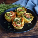 Roses feuilletées aux courgettes et jambon