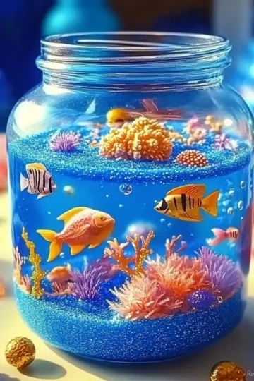 Aquarium Slime – A Sparkly, Ocean-Inspired Sensory Adventure! 🐠💙 - Savory Splash