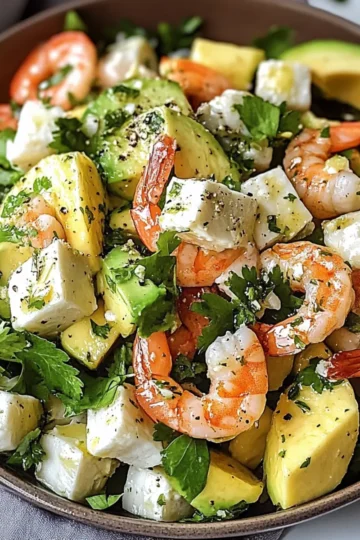 Salade Fraîcheur aux Crevettes, Avocat & Cœurs de Palmier : Un Délice Exotique, Léger et Facile à Préparer ! - Recettes chef