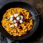 Pumpkin Risotto with Goat Cheese