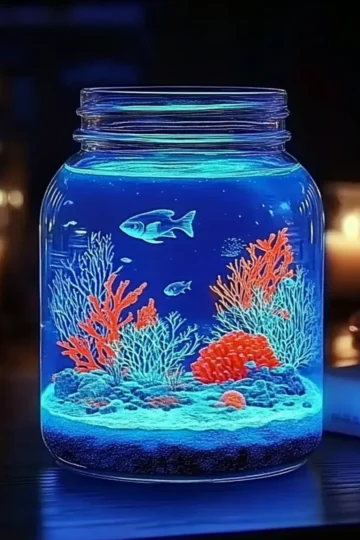 🌊 Glow-in-the-Dark Ocean Jar – A Magical Underwater Craft for Kids! - Savory Splash
