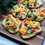 Christmas Tree Cold Veggie Pizza - A Gouda Life