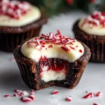 Chocolate Peppermint Cookie Cups with Cheesecake Filling